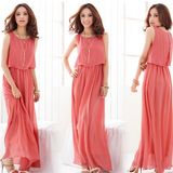 2015 Summer Hot Sale Women's Sexy Stylish Chiffon Long Dress