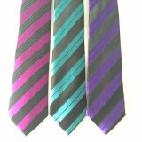 Stipe Design Men's Fashion Woven Silk Neckties