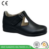 Black Women Orthopedic Health Shoes Diabetic Healing Genuine Leather Shoes