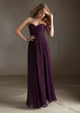 Pleated Chiffon Long Bridesmaid Dresses (BD3060)