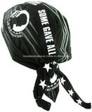 OEM Produce Customized Logo Printed Cotton Hipe Hop Sports Dew Rag Cycling Bandana Headwrap Skull Cap