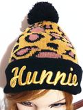 OEM Custom European Popular Leopard Jacquard Knitting Cap