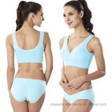 Comfortable Cotton Seamless Nursing Sports Bra Set