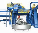 Double Turntable Rotary Satellite Table Shot Blasting Machine for Cust Alloy Wheel Rims