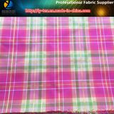 Colorful Polyester Yarn Dyed Fashion Check Fabric in Gold Yarn