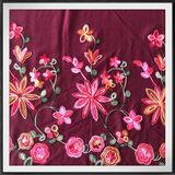 Rayon Fabric with Chain Embroidery