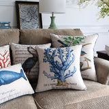 Cotton Linen Printed Decorative Pillow Set for Bedroom