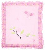 Velvet Patchwork Quilt in Pink Flower Super Sweet for Baby Girl Made in China