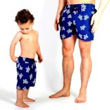 Men's and Boy's Turtle Digital Printed Boardshorts in Poly Microfiber