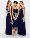 Blue Bridesmaid Dresses Custom Wedding Party Formal Gowns B1352