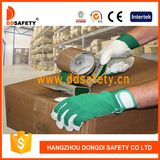 Ddsafety 2017 Pig Grain Leather Green Elastic Cuff Pig Leather Gloves