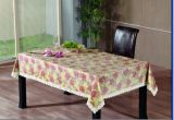 PVC Embossing Tablecloth with Flannel Backing (TJG0018)