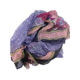 100% Chiffon Printed Silk Crinkle Shawl (AFS1000076)