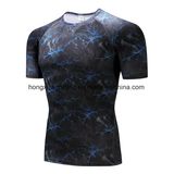 Men's Camo Lycra Rashguards T-Shirt for Sport Wear