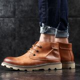 Men's Shoes Leather Shoes Martin Winter Tide Male Leather Shoes Tooling for British Men's Casual Shoes Martin Boots