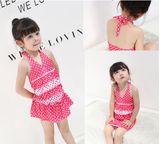 Baby Girls One Piece Skirt Swimsuit Disney Toddler Swimwear Polka DOT Swim Clothes