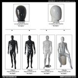 Full Body Male Glassfiber White & Black Mannequin