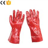 China Red PVC Coated Cotton Safety Gloves