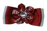 Fashion Printing Bowknot with Bead Hair Clip Hair Bow