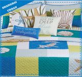Sea Impression Printed Polyester Patchwork Quilt