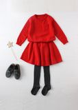 Phoebee Wool Red Girls Sweater for Winter