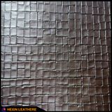 Grid Grain Synthetic PVC Leather for Shoes Boots Decoration Hw-762