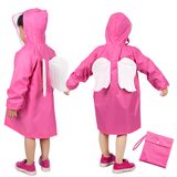 Best Sale Customized Children Kids Nylon Polyester Raincoat with Wings