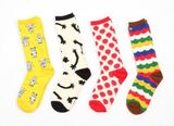 Fashion Cotton Knee High Jacquard Sock