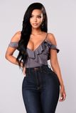 Ladies Strapless Short Bodysuit Tops with Sleeveless Bodysuit Tops