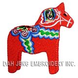 Dalecarlian Horse Embroidered Patch