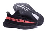 Yeezy 350 Boost V2 Black and Red Color Supreme Sports Shoes