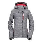 Women Grey Casual Windproof & Breathable Softshell Jacket with Hood