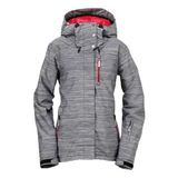 Women Grey Casual Windproof & Breathable Softshell Jacket with Hood