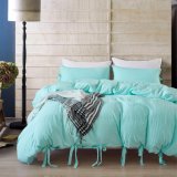 Solid Color 100% Natural Stone-Washed 3 Piece Duvet Cover Set
