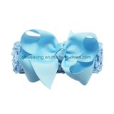 Elastic Flower Hair Bow with Elastic Band Baby Headband