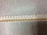 Fashion Gold Chain Lace Trimming Weave Cotton Fabric Garment Accessories