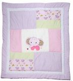 Little Quilt Patchwork with Pink Elephant Applique for Baby Girl