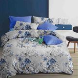 Price Latest Blue Flower Beddings with 2 Duvet Cover Pillowcases