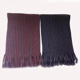 Men Mini Vertical Stripe Scarf