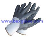 Half Coated Glove, Safety Nitrile Glove