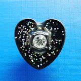 Heart Shape Jeans Metal Button with Giltter (SK00183)