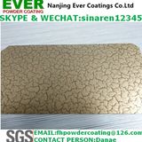 Electrostatic Spray Crack Effect Finish Gold Color Powder Coating