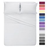 White Super Soft Microfiber 4 Pieces Bed Sheet Set