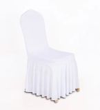   Ruffle Spandex Chair Cover Lycra White Chair Cover for Wedding Banquet Reception Party Chair Cover Skirt