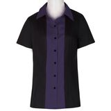 Latest Tailored Vintage Women's Blouse Summer Black Shirts