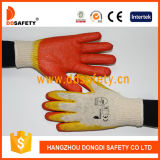 Ddsafety 2017 Cotton Shell Double Color Latex Dipping Glove