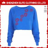 Wonder Print Cheap Wholesale Blue Custom Crewneck Sweatshirts Organic (ELTCHI-24)
