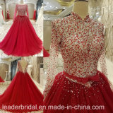Beading Bridal Dress Red Tulle Prom Party Evening Dress M46