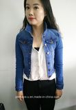 High-End Ladies Denim Jacket with Custom Label