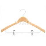 Wooden Hanger with Clips, Suit Hanger Skirt Pant Hanger (YW200-7714NS)
